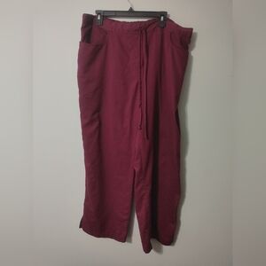 Grey's Anatomy Women's Burgundy Scrub Pants 2XL